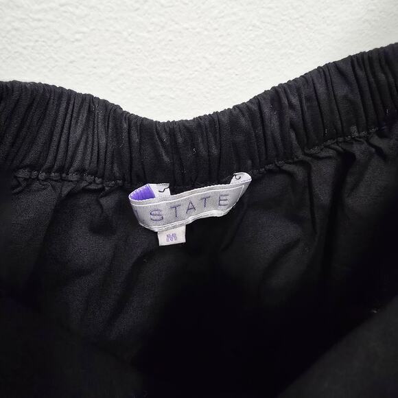 1. STATE Black Off the Shoulder Bell Sleeve Blouse Size M Flowy Boho Chic - Picture 6 of 7